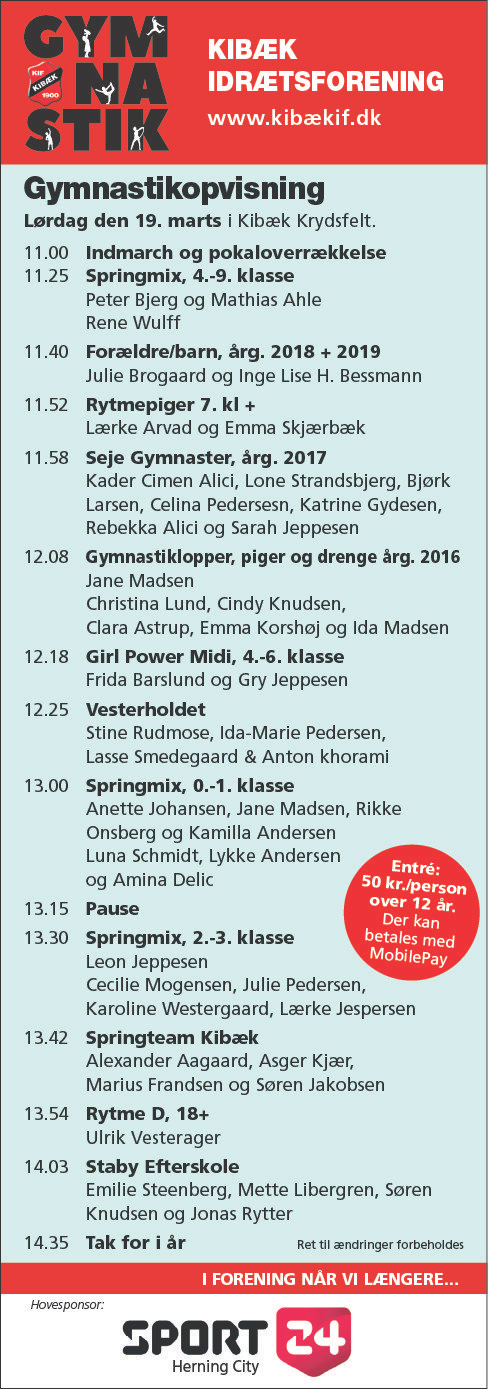 Kif Gymnastikopvisning 2022 Kibæk Fotoklub